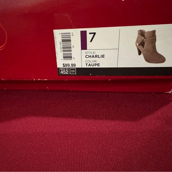 Jennifer Lopez Taupe Cutout Strappy High Heel Ankle Boots - Picture 8 of 11